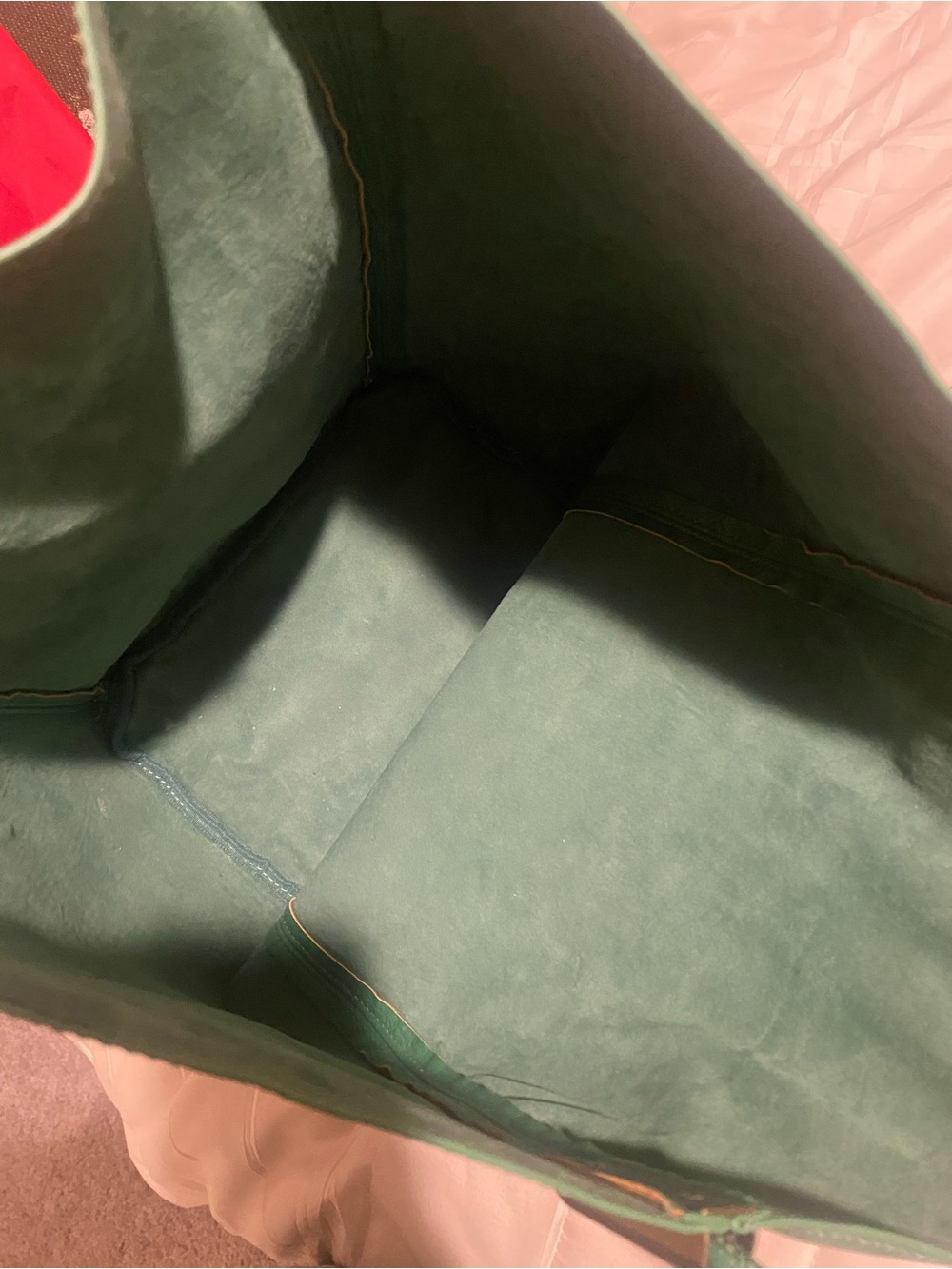 Anthropologie Green Leather Tote Bag - Picture 6 of 6